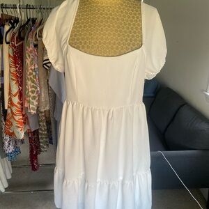 Altar'd State Cream Puff Sleeve Sundress